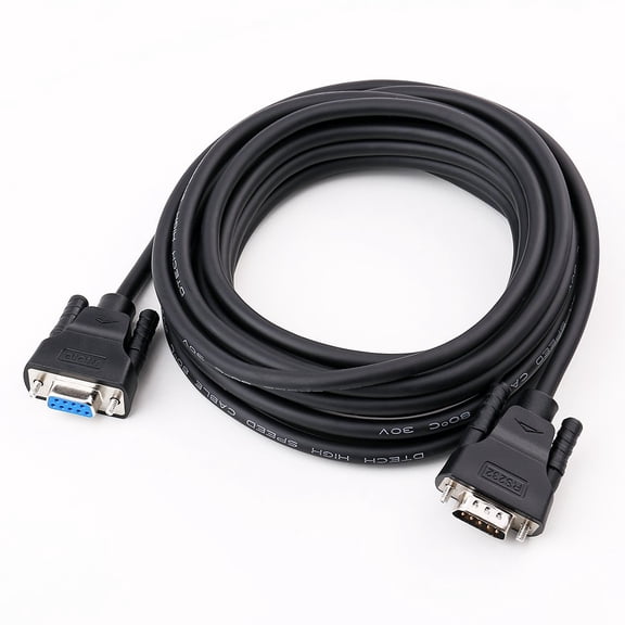 UYGDUY-15ft COM Port Serial Cable Male to Female RS232 Extension 9 Pin Straight Through Cord