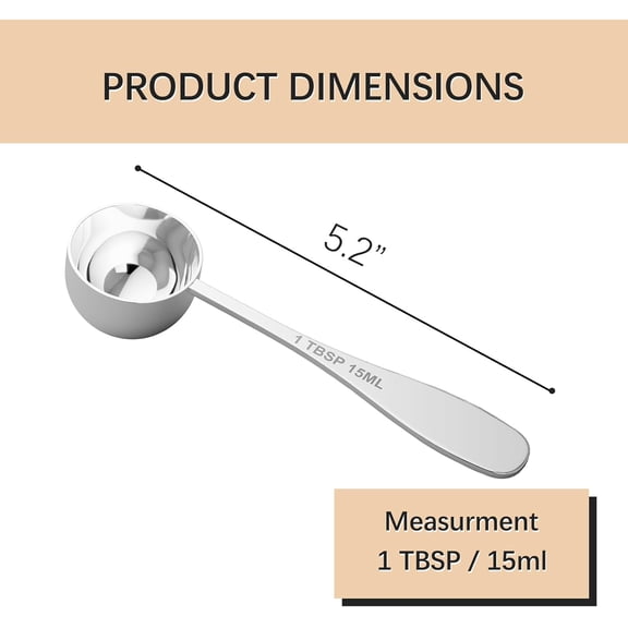 UYGDUY-1PCS 1tbsp(3tsp, 15 ml) Single Measuring Spoon, Stainless Steel Individual Teaspoon, Metal Measure Scoop with Gift Box