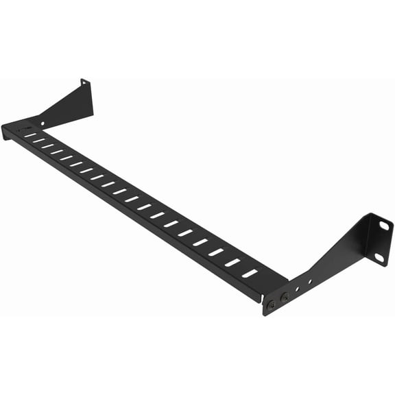 UYGDUY-1U Horizontal 19-Inch Rack Mount Cable Management Bar, Depth Adjustable Horizontal Cable Lacing Cross Bar Black (1U1PC)