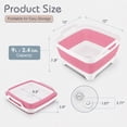 thumbnail image 1 of UYGDUY-2.4 Gal(9L) Collapsible Dish Basin with Drain Plug, Space Saving Outdoor Multiuse Foldable Sink Tub, Dishpan, Kitchen Storage Tray for Camping, Vegetable Washing, RV (Pink), 1 of 4