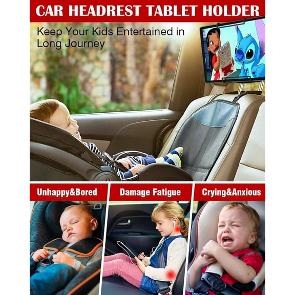 UYGDUY-2 Pack Car Headrest Holder for 10-12.9" Large Size Tablets