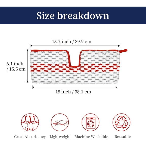 UYGDUY-2 Pack Microfiber Spray Mop Pads Compatible with O-Cedar Promist Max Reusable Spray Mop Refills Dust,Dual-Action Washable Flip Pads Replacement for Dry Wet Floor Cleaning