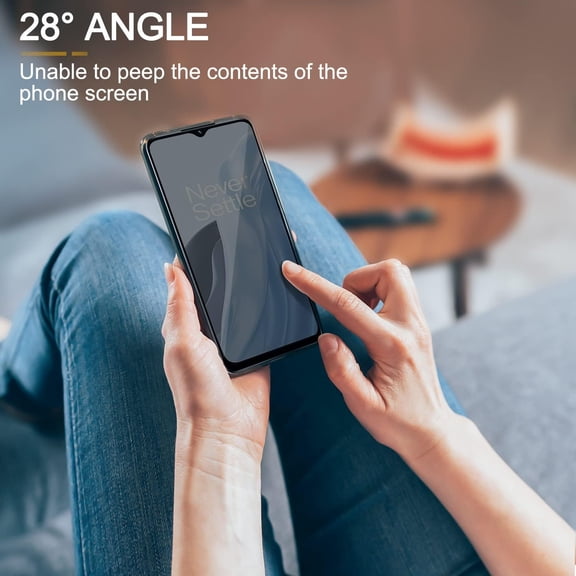 UYGDUY-2 Pack Privacy Screen Protector for Oneplus Nord N300 5G [Anti-Spy Tempered Glass], Ultra HD, Anti-Scratch, Bubble-Free, Easy Install 9H Protective Glass for Nord N300