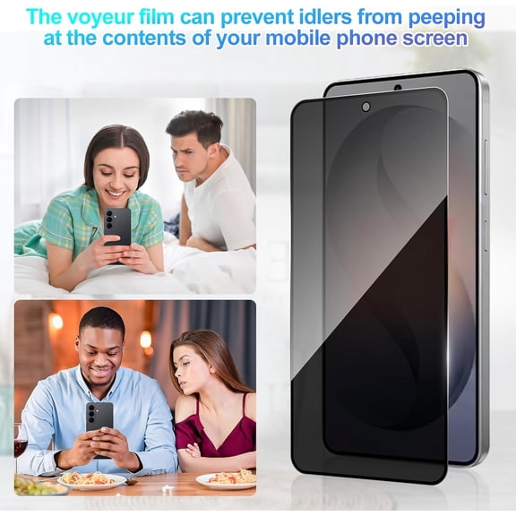UYGDUY-2 Pack Privacy Screen Protector for Samsung Galaxy S26 Plus/ S26+ [Anti-Spy Tempered Glass][Fingerprint Unlock Support], Anti-Scratch, Bubble-Free,Protective 9H Glass for Galaxy S26 Plus