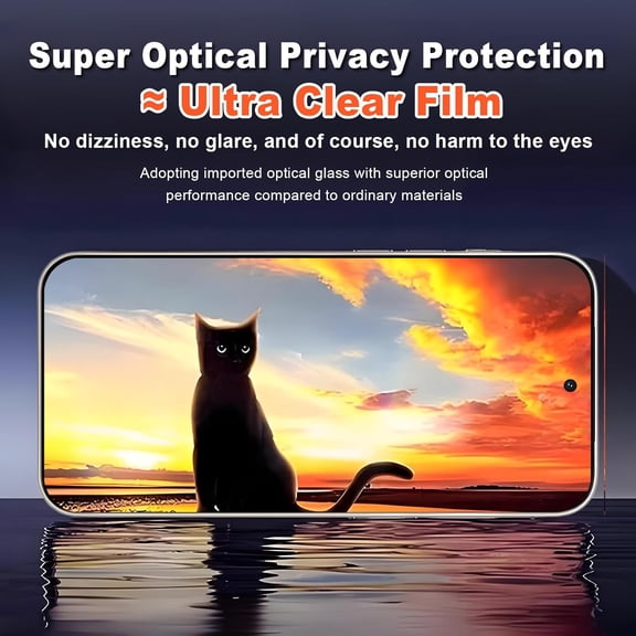 UYGDUY-2 Pack Privacy Screen Protector for Oneplus 15|Anti-Spy Tempered Glass Anti-Scratch, 9H Hardness & Easy Installation