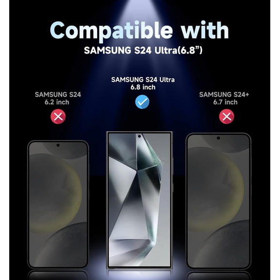 UYGDUY-2 Pack for Samsung Galaxy S24 Ultra Tempered Glass Screen Protector, Auto Dust-Elimination Installation, Bubble Free, HD Clear, Easy Installation
