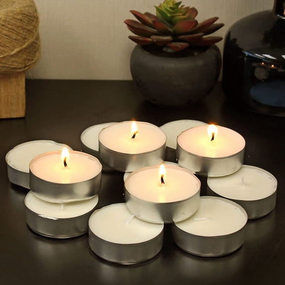UYGDUY-20 Pack Unscented Mega Oversized Tea Light Candles with 9 Hour Extended Burn Time