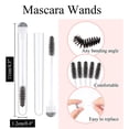 thumbnail image 1 of UYGDUY-20 Pieces Disposable Mascara Brushes Eyelash Brush Lash Wand Diamond Mascara Wands with Tube Makeup Tool Lash Spoolies Sanitary Brushes Lash Extension Supplies (tube sky black 20), 1 of 3