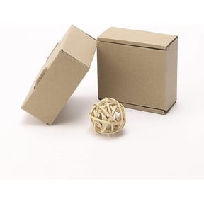 UYGDUY-20pcs Mini Packing Boxes, Kraft Paper Boxes, 1.5 mm Thick for shipping, Storaging Small items, 3.38 * 3.38 * 1.53 inches Kraft Brown Boxes for Storage