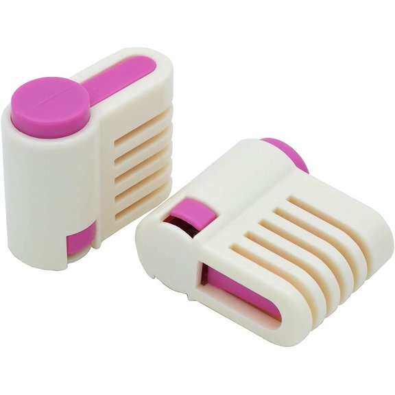 UYGDUY-2PCS DIY Cake Slicer, Stratification Auxiliary, Bread Slice, Toast Cut, 5 Layers Leveler Slicer, Kitchen Fixator Tool (2, Rose Red)