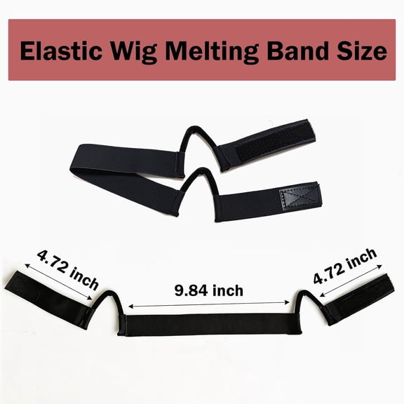 UYGDUY-2Pcs Double-Sided C-Shaped Ear Cut Out Wig Melting Band for Lace Front melting, Ear Free Painless adjustable Wig Band for Laying Edges