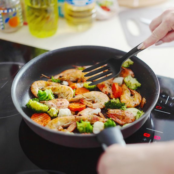 UYGDUY-2Pcs Silicone Flexible Forks, 11.6 Inch Heat Resistant Cooking Fork Dishwasher Safe Large Fork Non Stick Blending Fork Multifunctional Kitchen Utensil