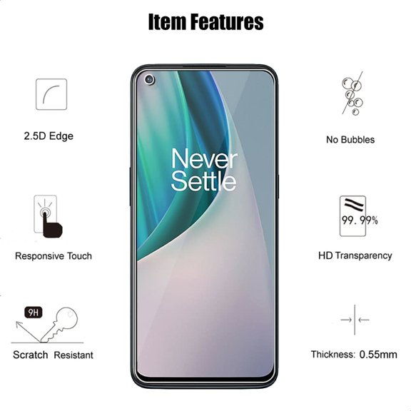 UYGDUY-(3+3) For OnePlus Nord N10 5G (3 Pack) Tempered Glass Screen Protector with Camera Lens Protector, Anti Scratch, HD Clear