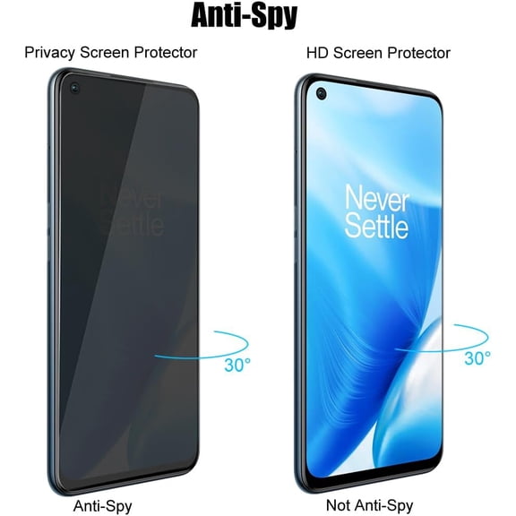 UYGDUY-(3+3) For OnePlus Nord N200 5G (3 Pack) Anti Spy Private Tempered Glass Film Privacy Screen Protector with Camera Lens Protector, Anti Scratch