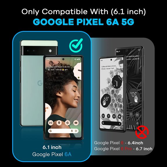 UYGDUY-[3+3 Pack] Screen Protector Tempered Glass for Google Pixel 6a 5G 6.1'' [2022] with Camera Lens Protector - [Fingerprint Compatible][Alignment Tool]