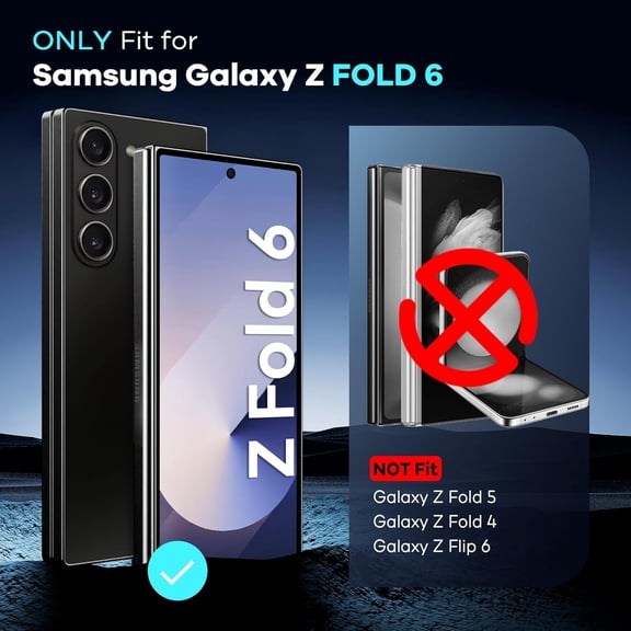 UYGDUY-[3 Pack Galaxy Z Fold 6 Screen Protector Tempered Glass [Front Screen Only]+ [2 Pack] Camera Lens Protector for Samsung Galaxy Z Fold 6 5g, Anti Scratch, Hd Clear, Bubble Free [Case Friendly]