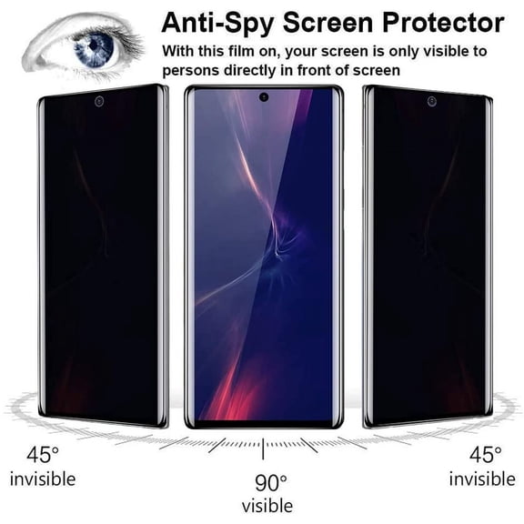 UYGDUY-[3 Pack for Samsung Note 20 Ultra Privacy Screen Protector, Tempered Glass Anti-Spy Screen Protector for Note 20 Ultra 5G, Black 9H Hardness Bubble Free [Dont Support Fingerprint Unlock]