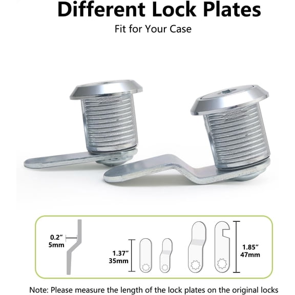 UYGDUY-3 Packs Cabinets Locks with Keys, Keyed Alike Cam Lock for File Cabinet, Mailbox Toolbox Replacement, 5/8 Inch