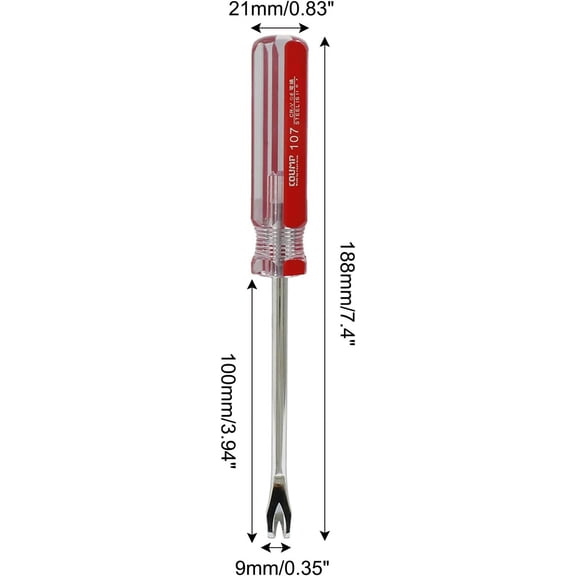 UYGDUY-3 Pcs Tack Lifter Nail Puller, Elbow Head V Tip Nail Staple Rivet Tack Puller Screwdriver Tool, Length: 7.4"