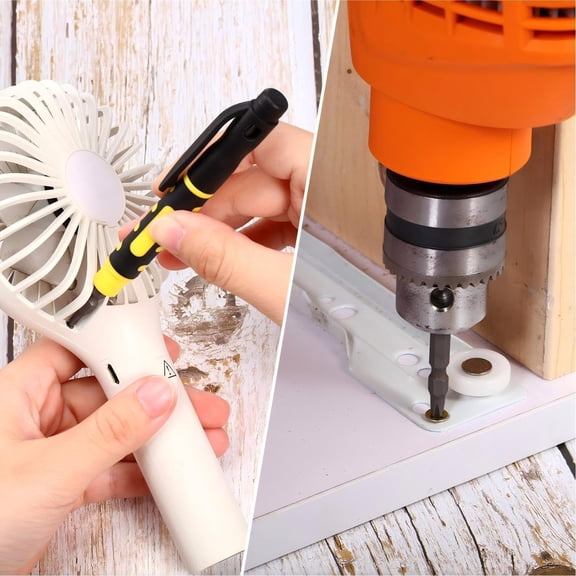 UYGDUY-4 Pieces Pocket Screwdriver 4 in 1 Multipurpose Portable Crossing Flathead Pen Screwdriver for Repairing
