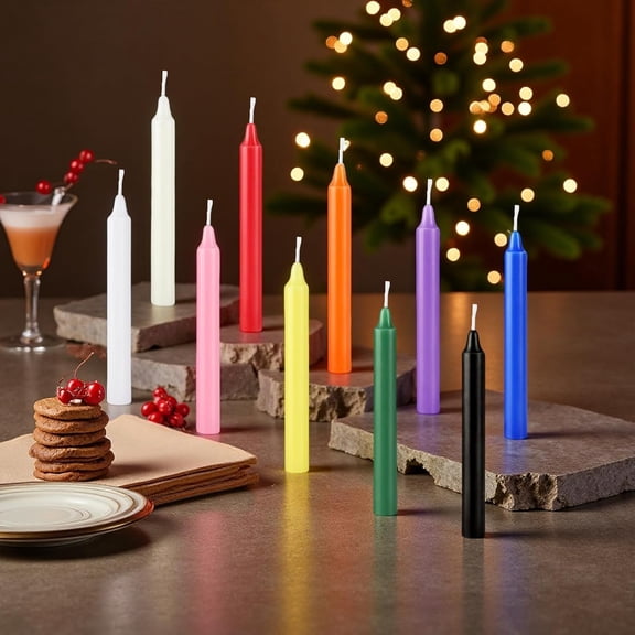 UYGDUY-40 Pack 4 Inch Spell Candles, Colored Taper Candles for Rituals, Birthday, Decoration, 10 Vibrant Colors, Unscented Mini Bulk Candles for Chime, Wicca, Altar, Magic, Witchcraft Supplies