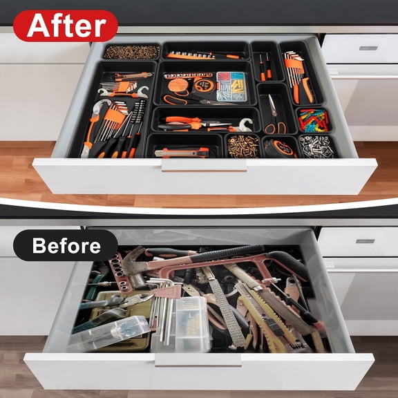 UYGDUY-48Pcs5 SizeTool Box Organizer, Drawer Tool Organizer Tray Divider Set, Garage Tool and Accessories Storage, Toolbox Organization Storage for Rolling Tool Chest