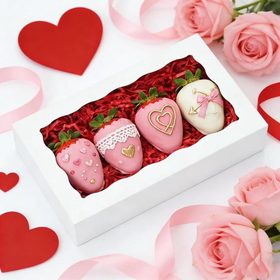 UYGDUY-50 Pcs Cookie Boxes 7" x 4 3/8" x 1 1/2" Inch Bakery Boxes with Window Treat Box Dessert Box for Wedding Party Mother's Day - White