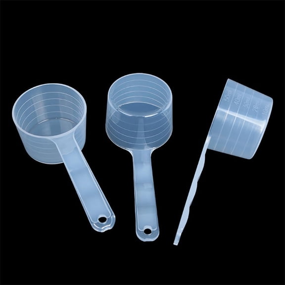 UYGDUY-6 Pcs 50 ml Plastic Measuring Spoons Milk Powder Scoops Coffee Scale Teaspoons Lab Measuring Scoops for Pet Food