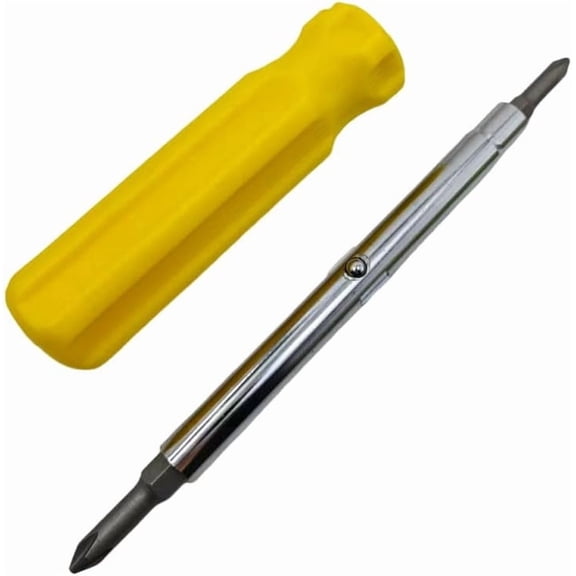 UYGDUY-6-in-1 Screwdriver/Nut Driver Set,#1 And #2 Phillips, 3/16 And 5/16 Slotteds, 1/4" & 5/16" Nut Driver Bit Tubesnap-on 6 In 1 Multifunctional Screwdriver Bits yellow 1pc