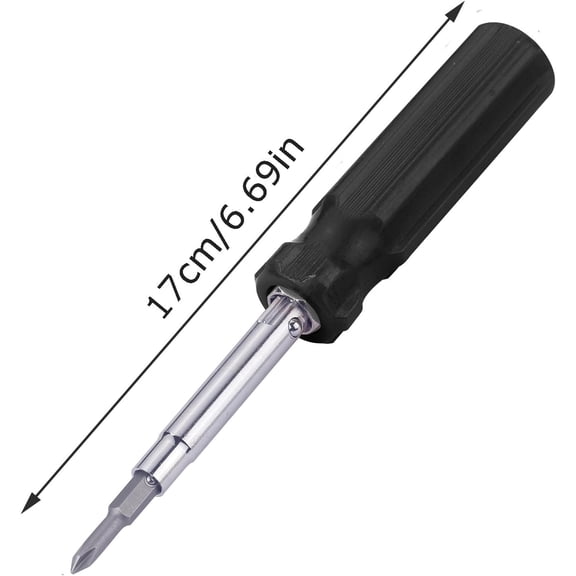 UYGDUY-6-in-1 Screwdriver/Nut Driver Set,#1 And #2 Phillips, 3/16 And 5/16 Slotteds, 1/4" & 5/16" Nut Driver Bit Tubesnap-on 6 In 1 Multifunctional Screwdriver Bits