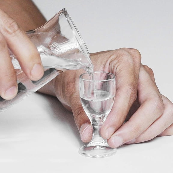 UYGDUY-6PCS Mini Shot Glasses 12ml Mini Wine Glass Cup Clear Glass Wine Cup for Bar Kitchen Home Wedding Party Decor