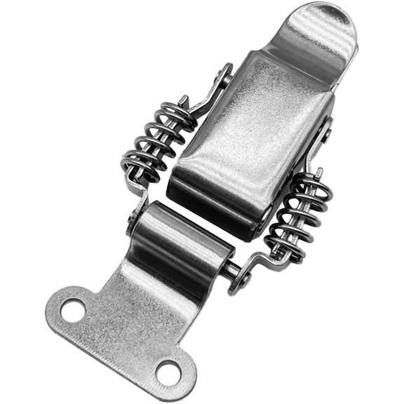 UYGDUY-90 Degrees spring hasp Toolbox toggle latches lockStainless steel 304 Toolbox Draw Compression Spring Toggle Latch Catch Clamp W/Screws (S, Type:Without keyhole)