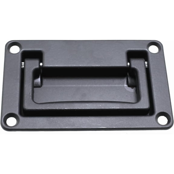 UYGDUY-95x60x14mm Zinc Alloy Plain Lift Handle Black Recessed Handle Hatch Handle Tool Box Handle for Drawer Sliding Door Cabinet Wardrobes
