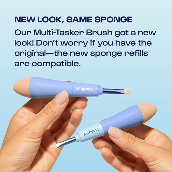 UYGDUY-Alleyoop Multi-Tasker 4-in-1 Makeup Brush - All-in-One Multi-Tasking Blending Sponge Refill 2-Pack