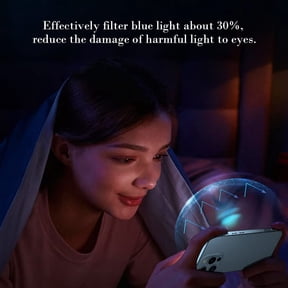 UYGDUY-Anti Blue Light Screen Protector Compatible with iPhone 14 Pro Max 6.7 inch 2022, Eye Protection Blue Light Blocker, HD Clear Anti Fingerprint Anti Eye Fatigue 6X Stronger Tempered Glass