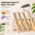 thumbnail image 1 of UYGDUY-Bamboo Pet Grooming Kit for Medium to Long Haired Dogs & Cats, 4-in-1 Dematting Comb Set with Undercoat Rake, Fine/Wide & Long/Short Tooth Combs, Gentle Deshedding Tools for Indoor Pets, 1 of 4
