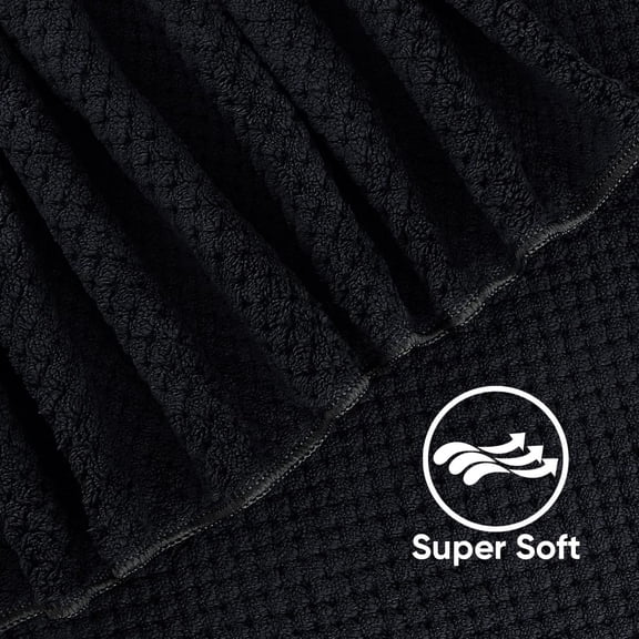 UYGDUY-Bath Towels Pack of 2, (27 x 54 Inches) Microfiber Ultra Soft Highly Absorbent Bath Towel Set, Lightweight and Quick Drying Towels for Body, Sport, Yoga, SPA, Fitness, Black