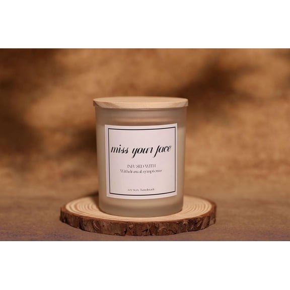 UYGDUY-Best Friends Gifts for Women, Friendship Gifts for Women, Miss Your Face Lavender Candle for Bestie, Lavender Scented Candle, Natural Soy Wax & Natural Essential Oils