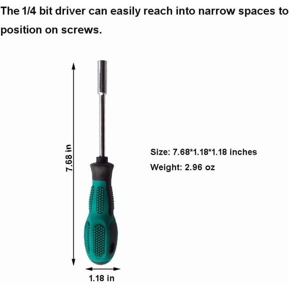 UYGDUY-Bit Driver,3 Pieces 1/4-Inch Strong Magnetic Bit Holder Handle, 1/4" Hex Nut Driver