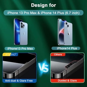 UYGDUY-Blue Light Screen Protector for iPhone 13 Pro Max & iPhone 14 Plus (6.7''), Eye Protection Tempered Glass Film, Scratch-Resistant, No Bubble with Easy Installation Kit, 2 Pack