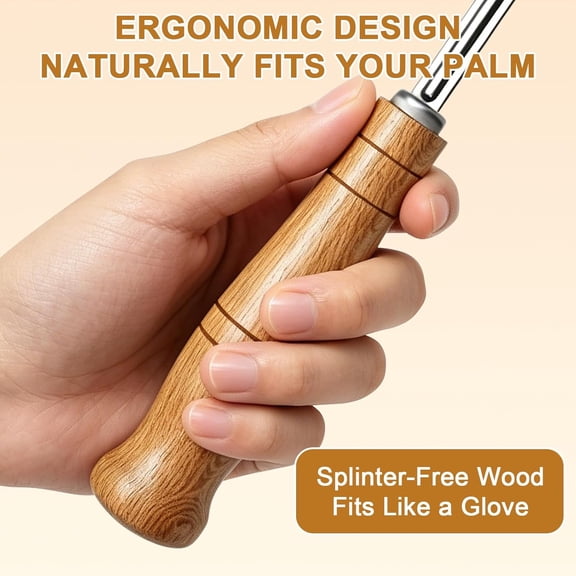 UYGDUY-Bread Lame Sourdough Scoring Tool - Premium Wood Handle Knife with 5 Replacement Blades, Leather Cover, Professional Dough Scoring Tool for Home Bakers, Artisan Bread Making Supplies