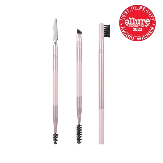 UYGDUY-Brow Styling Set, For Lifting Brows, Fill & Style, Dual-ended Makeup Brushes, Full Kit for Eyebrows, Get Full, Laminated, or Natural Brows, Multiuse Tools, 3 Piece Set