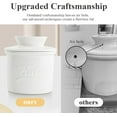 thumbnail image 1 of UYGDUY-Butter Crock for Counter with Water, French Butter Keeper for Spreadable Butter Ceramic Butter Dish with Lid for Countertop, Butter Container Holder, Home Kitchen Decor (White, M), 1 of 4