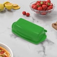 thumbnail image 1 of UYGDUY-Butter Dishes with Lid for Countertop Refrigerator, Plastic Butter Dish Clear Flip Top Lid Butter Container with Spreader, Non-Slip Bottom Butter Holder Keeper (Green), 1 of 4