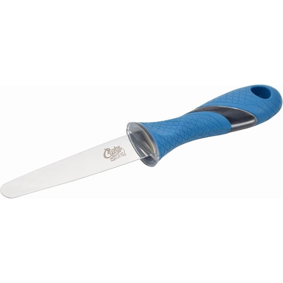 UYGDUY-CUDA 3.5" Shucking Knife | Titanium Bonded Rust & Corrosion Resistant Stainless Steel Oyster Prying & Shucking Tool with Non-Slip Scale Pattern Grip
