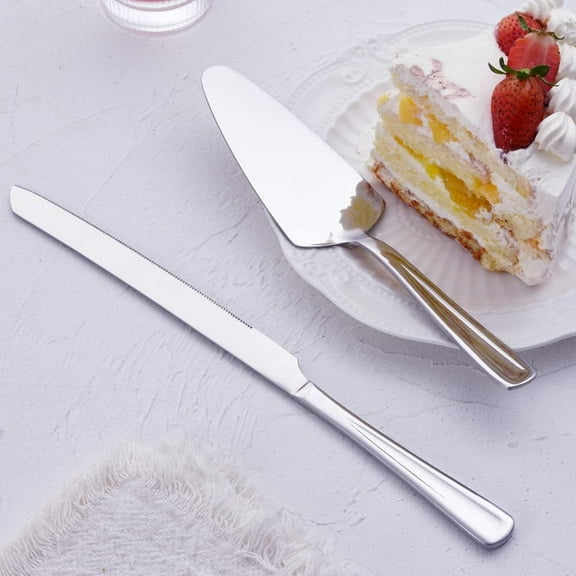 UYGDUY-Cake Knife and Server Set, Stainless Steel Cake Cutter Set for Wedding, Birthday, Parties
