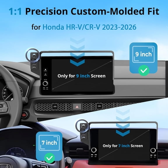 UYGDUY-Car Phone Holder for 2023-2026 Honda CR-V & HR-V, MagSafe Compatible 360 Rotation, N52 Super Magnetic Navigation Screen Mount, Ultra-Light ABS for 7/9 Inch Screen Only