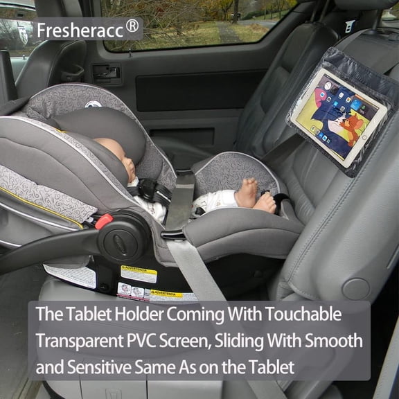 UYGDUY-Car iPad Kindle Tablet Holder for Rear and Forward Facing Mirror, Car Mount Hanger Case for Vehicle Backseat Headrest Up to 10.5', Lightweight Washable and Portable (Grey)