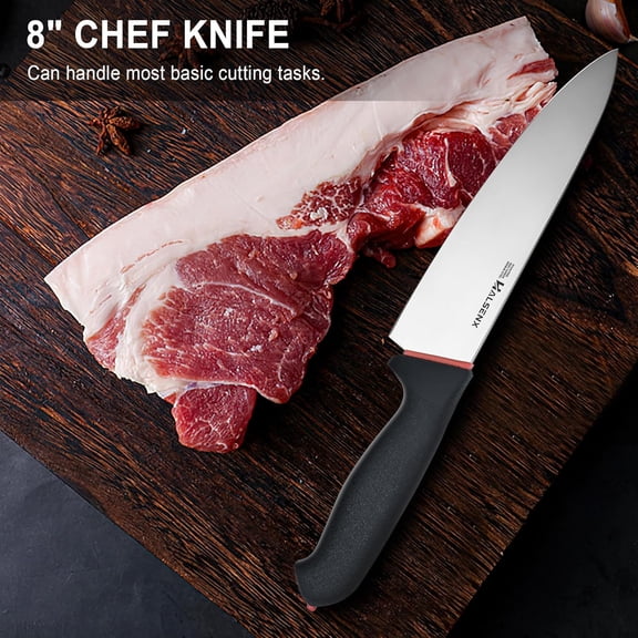UYGDUY-Chef Knife 8 Inch, High Carbon Stainless Steel Sharp Blade with Non-Slip Softgrip, Multi-Purpose Kitchen Knife for Meat, Fruit & Vegetables Cutting