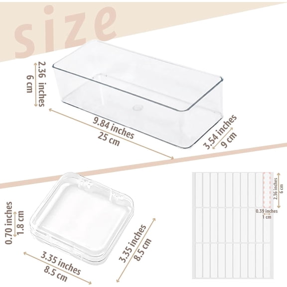 UYGDUY-Clear Press On Nail Storage Containers 12-Pack Stackable Cases, Press Ons Nail Packaging Organizer Case, Acrylic Tips and Fake Nails Display Box for Travel and Salon Use (Clear 06)